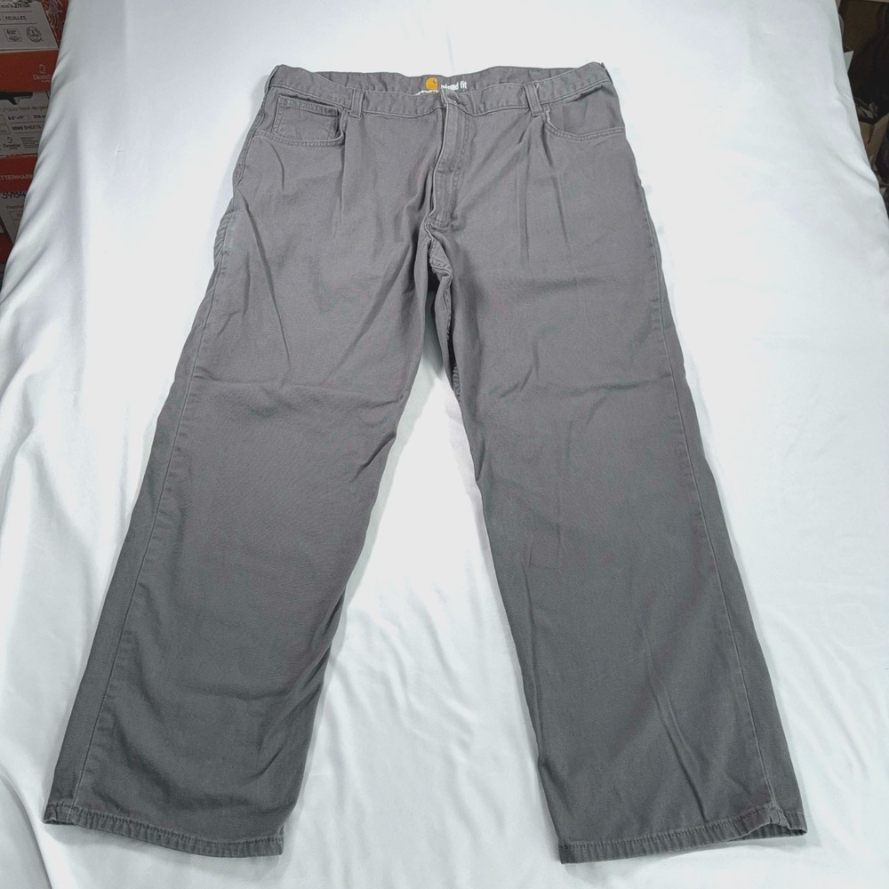 Carhartt Rugged Flex Rigby Pants Relaxed Fit Gray Mens 42x30 Workwear Meas.40x29